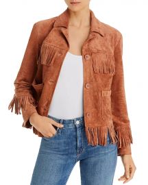 Fringed Faux-Suede Jacket at Bloomingdales